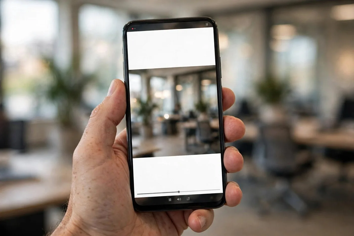 A vertical short clip with captions repurposed from a webinar, playing on a phone