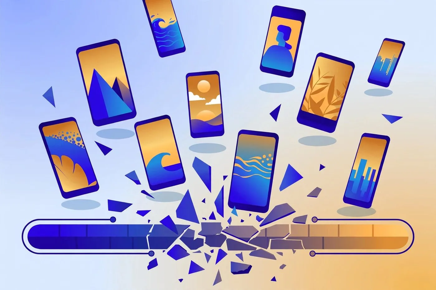 Illustration of a long Twitch stream being cut into vertical TikTok clips